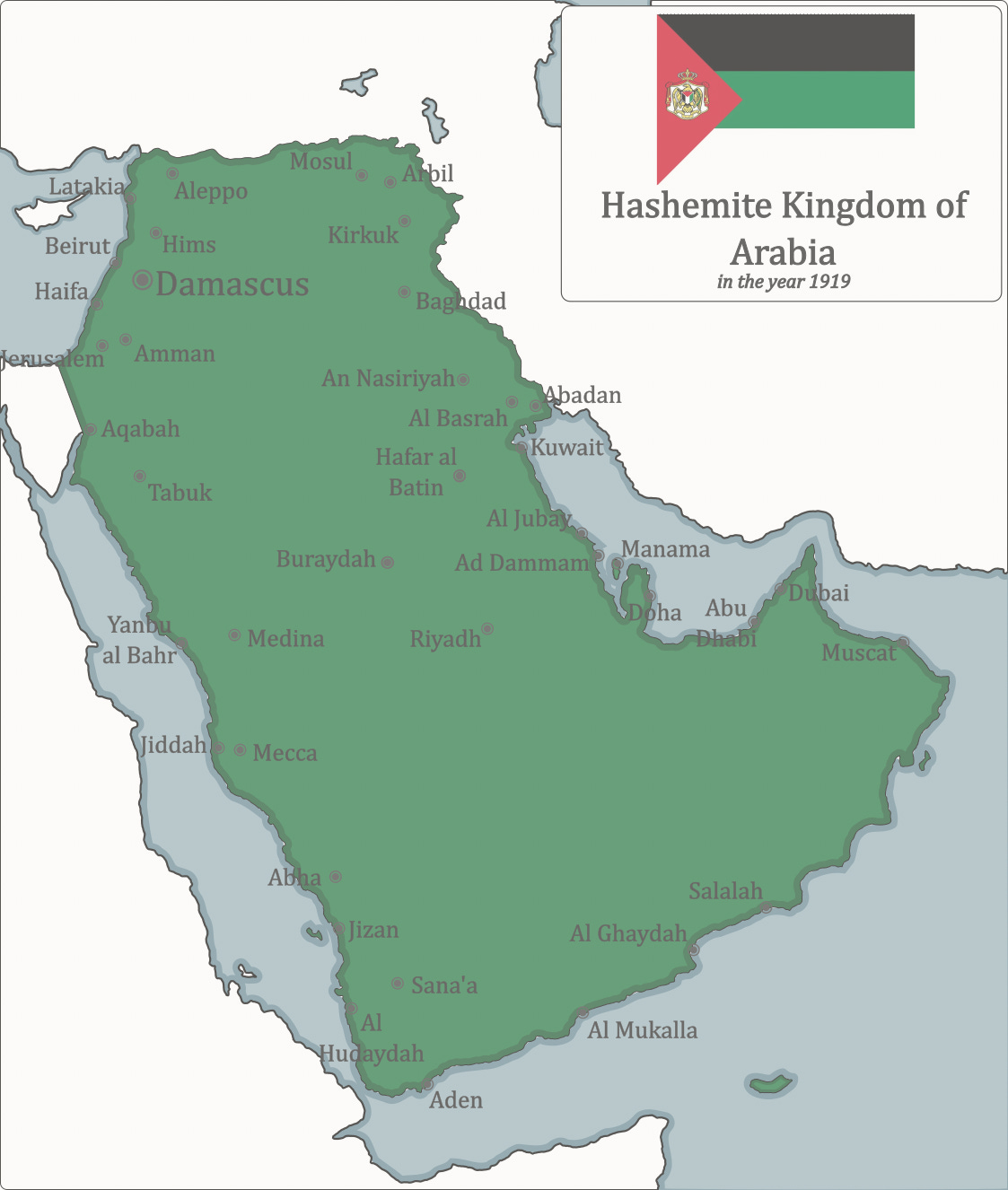 What if the Arabs got the state they were promised after WW1? :  r/imaginarymaps