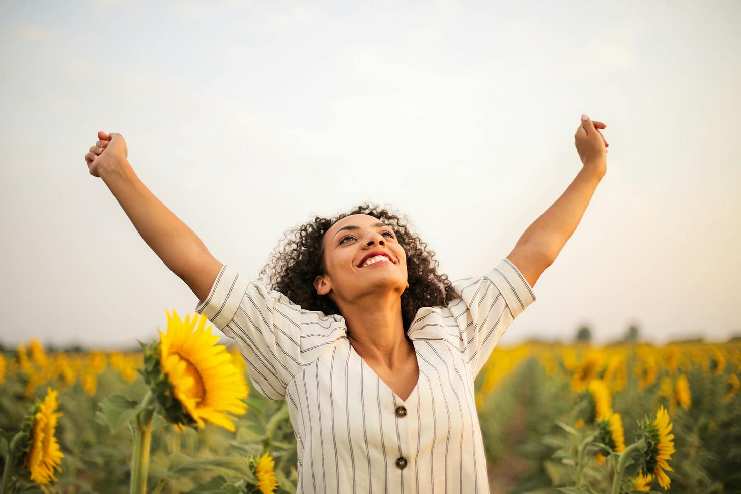 woman expressing joy