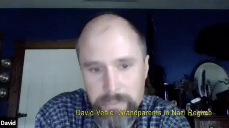David Veale, petit-fils d’anciens scientifiques nazis récupérés par les USA.