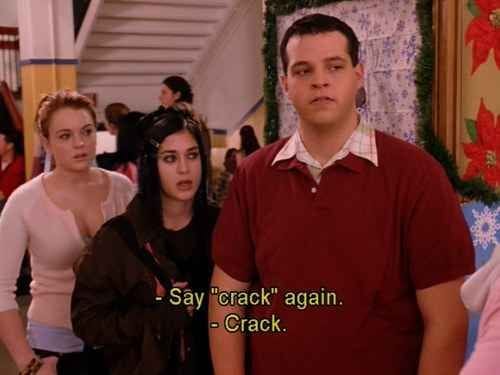 Damian: "Say 'crack' again." Janis: "Crack."