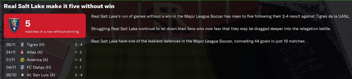 Football Manager 2021 Losing Streak