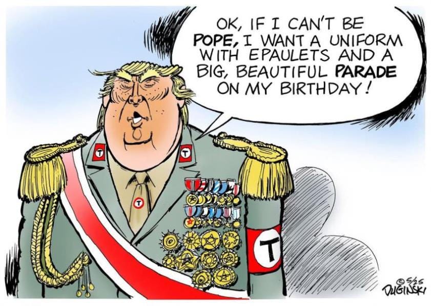 If Trump wants a big parade in his honor, all he has to do is resign. -  politics post - Imgur