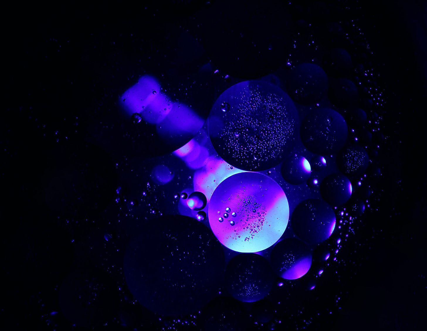 Purple water-like drops