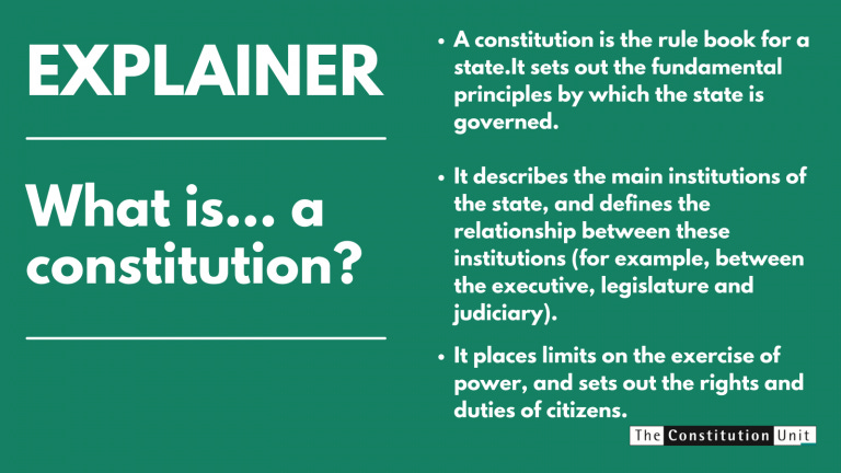 What is a constitution? | The Constitution Unit - UCL – University College  London