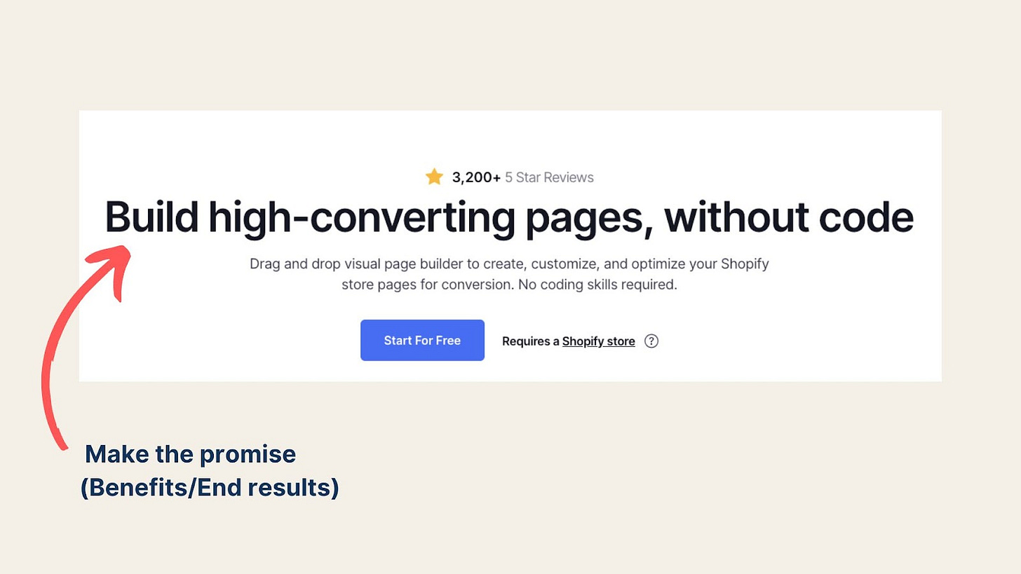 Tiêu đề chính headline của một trang landing page