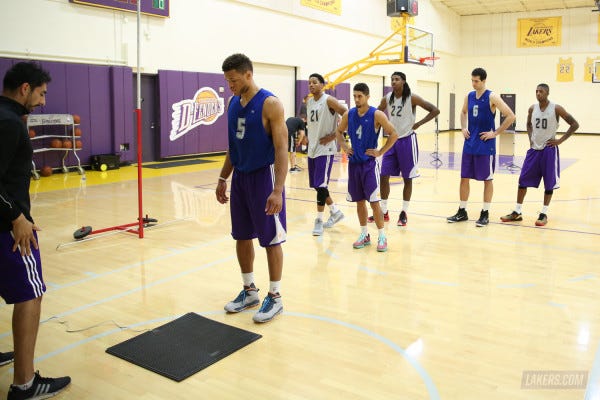 los angeles lakers nba draft workout 2015