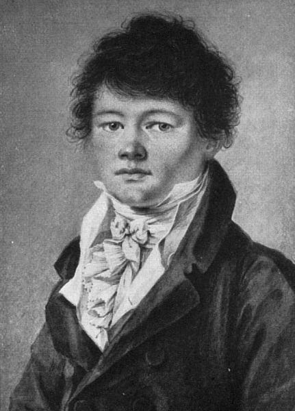 Portrait de jeunesse de Schopenhauer.