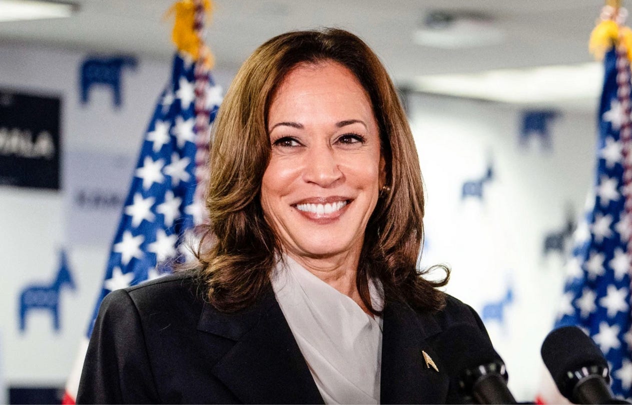 Vice President Kamala Harris at her campaign headquarters in Wilmington, Del., on Monday / Photo taken by Erin Schaff and published to Getty Images