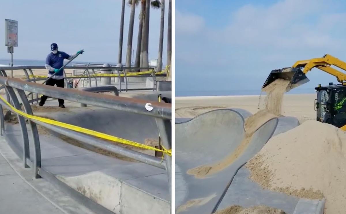 Venice Skate Park Filled With Sand - Yo! Venice!