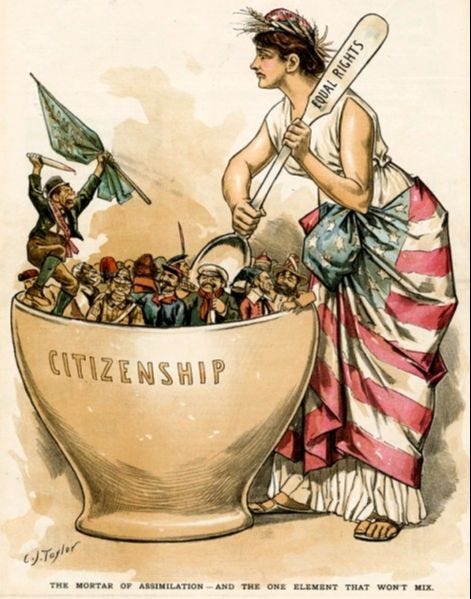 Melting Pot Cartoon in Gilded Age US History