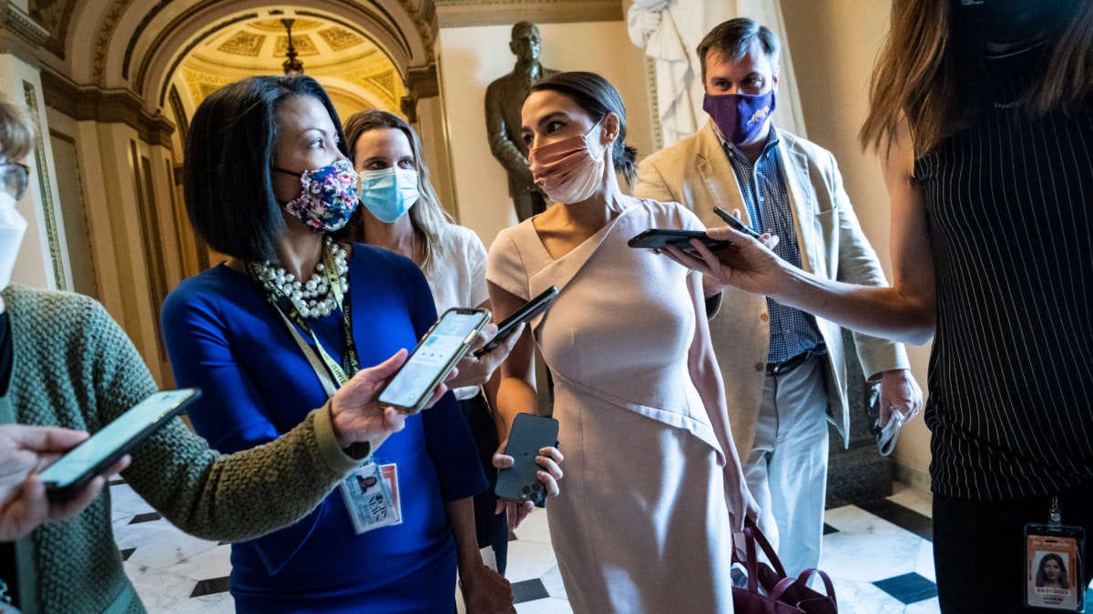 Right-Wing Media Hounds AOC Over Her Choice to Keep Wearing a Mask