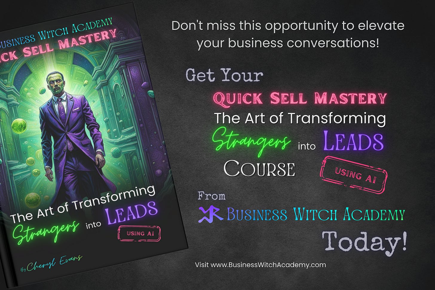 ad for the Quick Sell Mastery Course from the Business Witch Academy