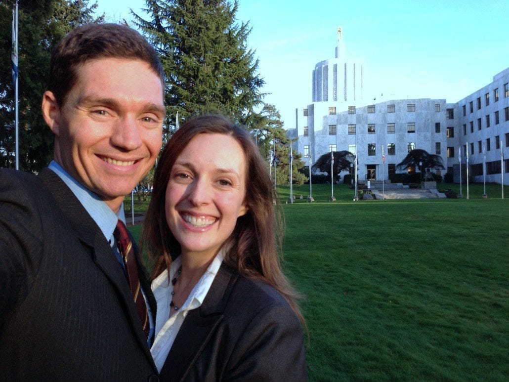 Lobbying with the Humane Society of the US in Salem, Oregon.