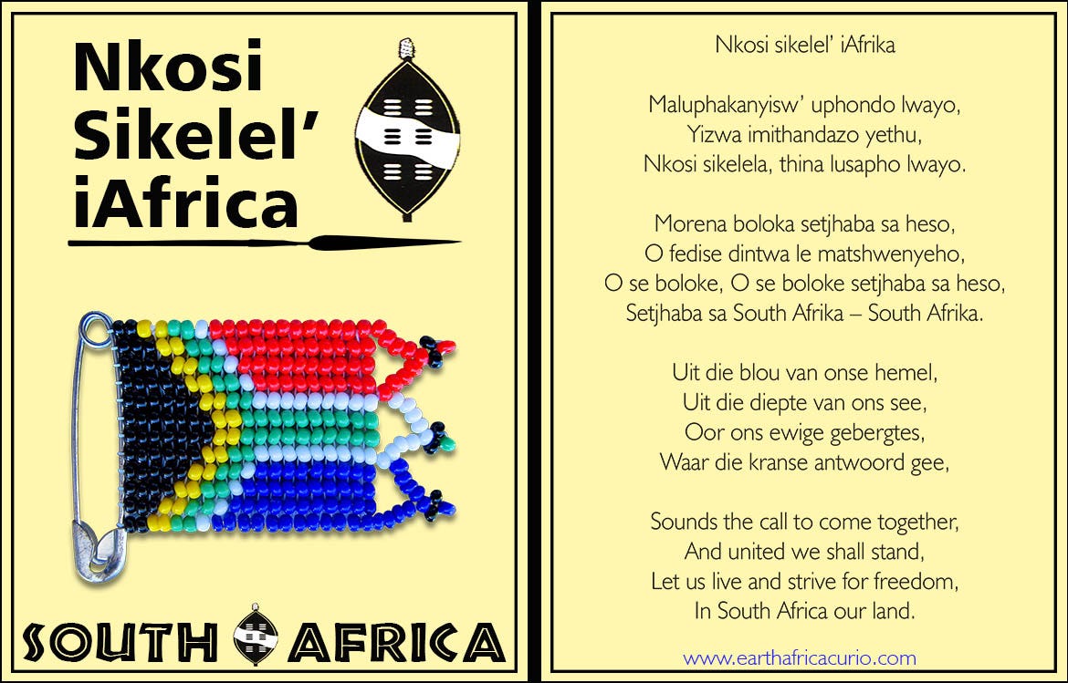 South African National Anthem - Nkosi Sikelel' iAfrica - Earth Africa