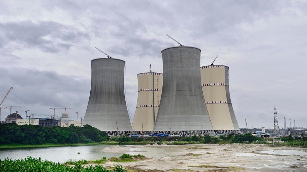 A view of the Rooppur Nuclear Power Plant at Ishwardi in Pabna, Bangladesh, Wednesday, Oct.4, 2023. (AP Photo/Mahmud Hossain Opu)