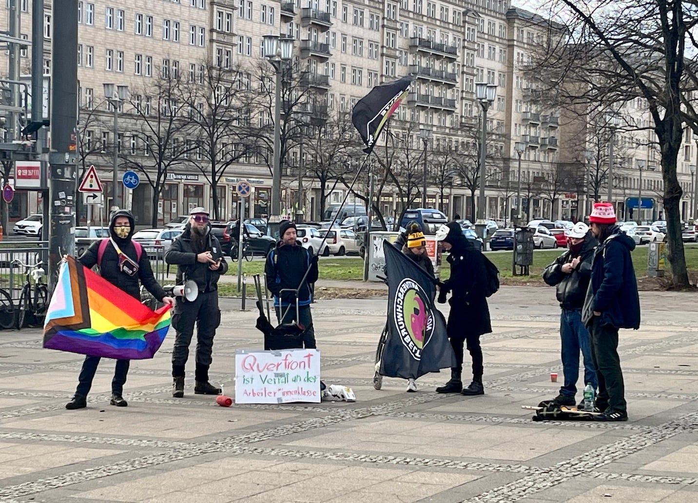 Antifa-Proteste gegen das BSW in Berlin