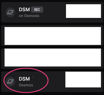 Osmosis Keplr DSM