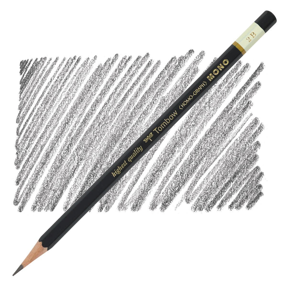 Tombow Mono Professional Drawing Pencil - 2B pencil and swatch