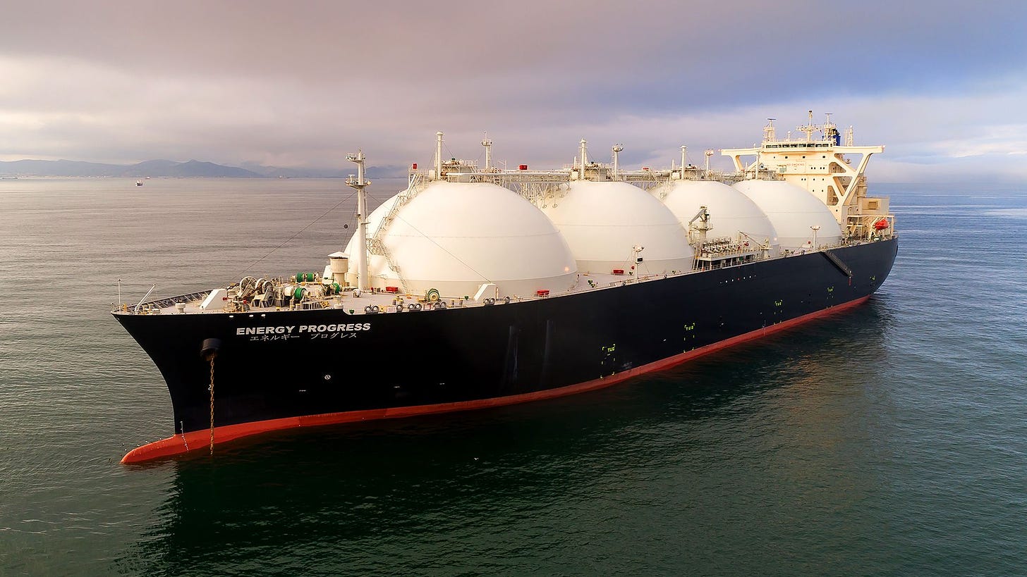 Supertankers carrying liquefied natural gas (LNG) | Britannica