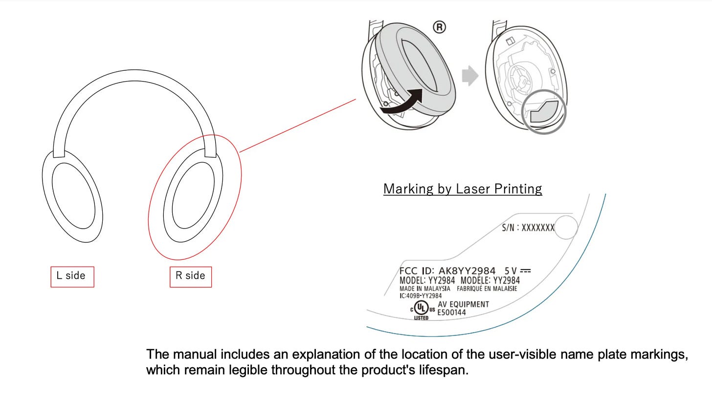 Sony WH-1000XM6 FCC filing