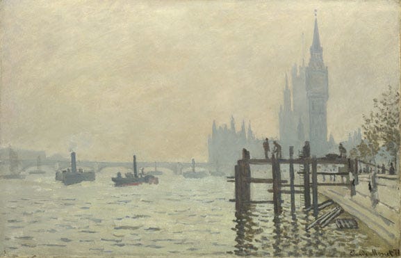 Claude Monet, The Thames below Westminster, 1871.