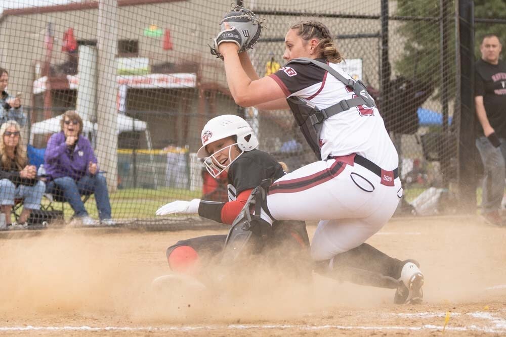 Toledo’s Kailea Lairson slides home during a District 4 Tournament loss to Raymond-South Bend in Centralia on Wednesday, May 14. Toledo’s Kailea Lairson slides home during a District 4 Tournament loss to Raymond-South Bend in Centralia on Wednesday, May 14.
