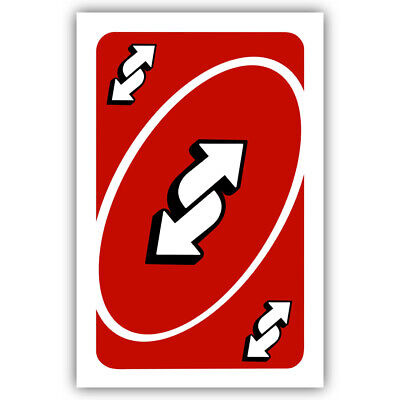 UNO Game Reverse Card Red Shaped Cut Vinyl Decal Sticker | eBay