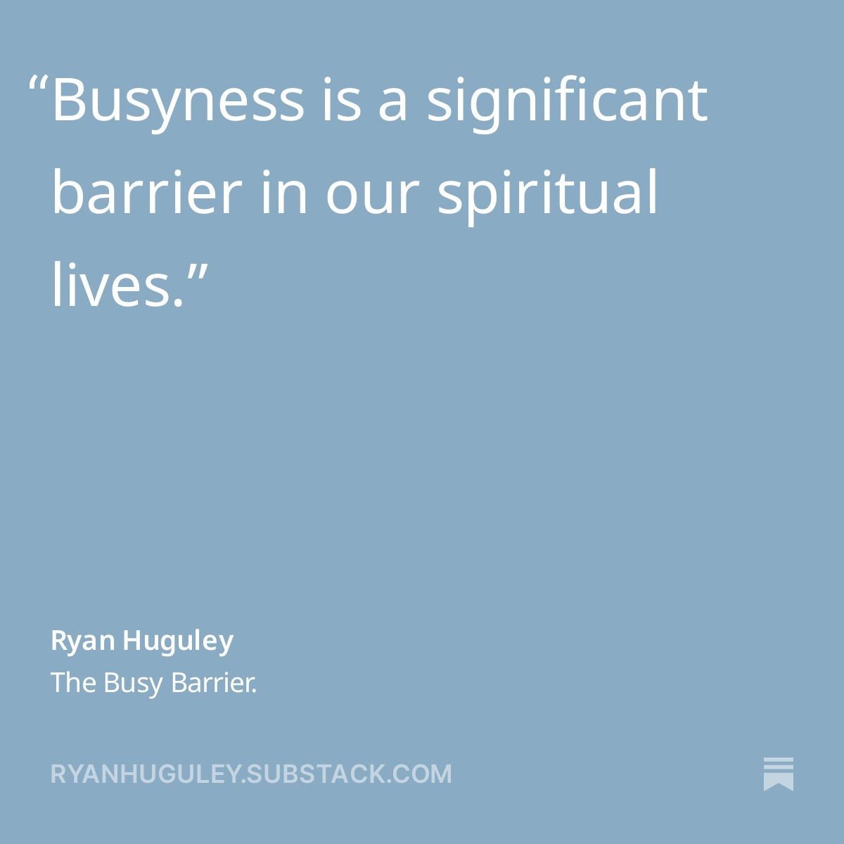 Ryan Huguley quote from The Busy Barrier article