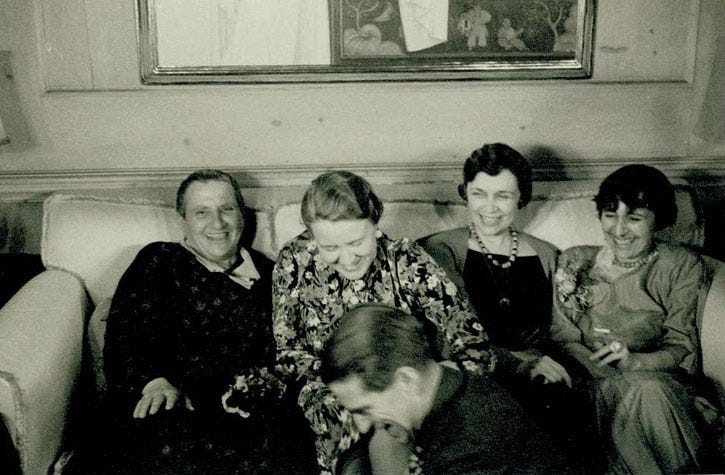 Dinner party at the home of Bobsy Goodspeed, Gertrude Stein and Alice Toklas with friends
