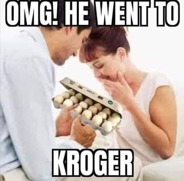 May be an image of ‎1 person and ‎text that says '‎OMG! HE WENT TO Uو KROGER‎'‎‎