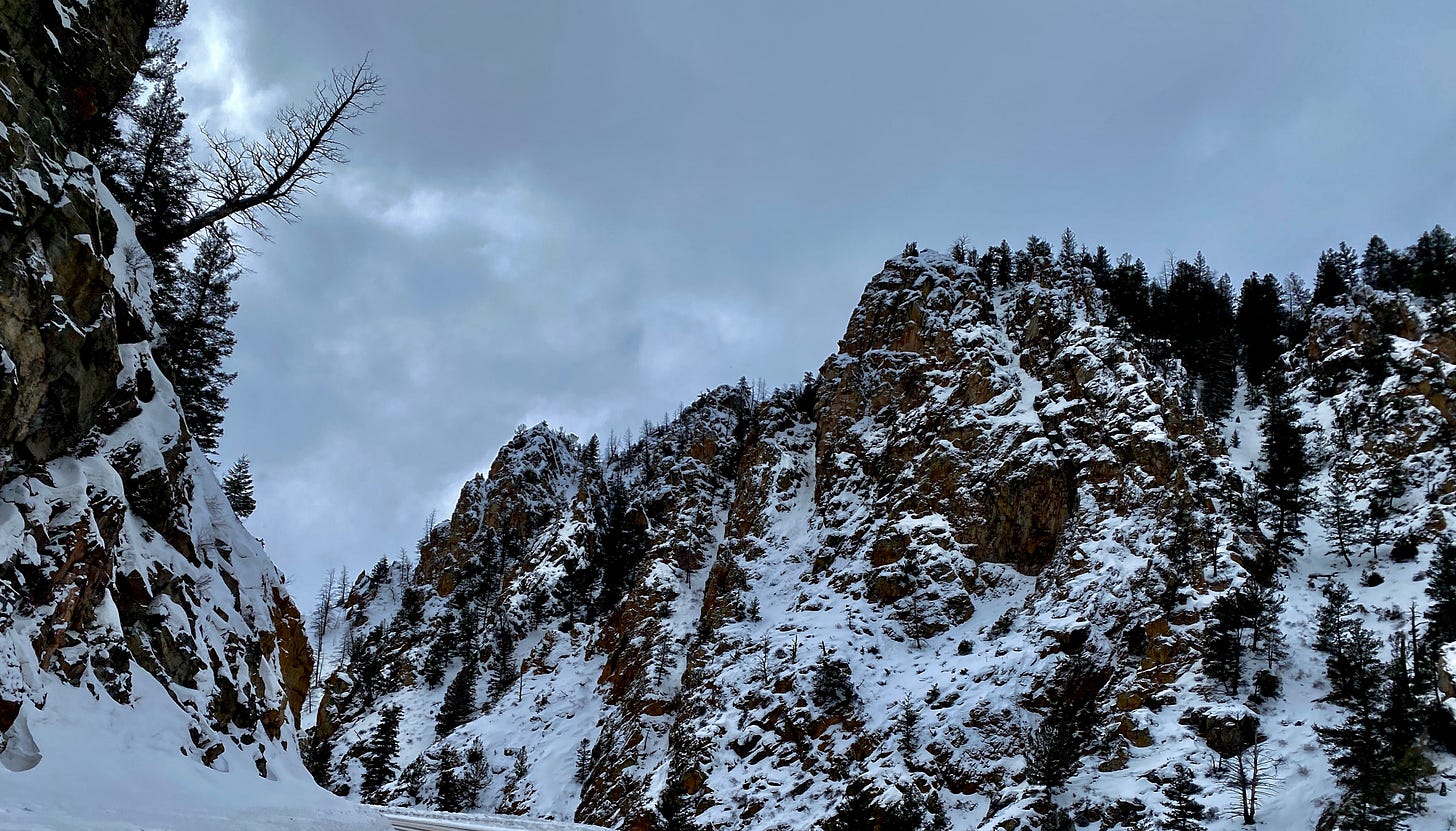 snowy canyon road