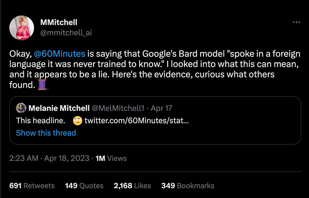 Researcher Margaret Mitchell discovered Google’s self-learning AI is a lie.