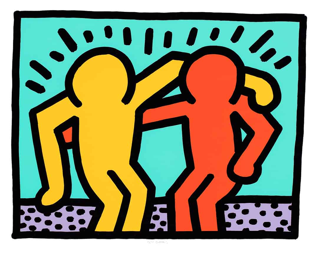 Keith Haring, Best Buddies, 1990, Silkscreen