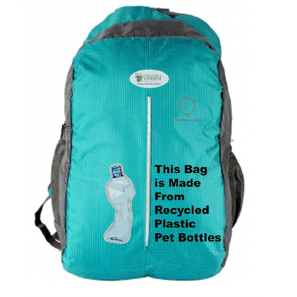 Waste PET Bottles Recycled to make this bag - Blue Colour