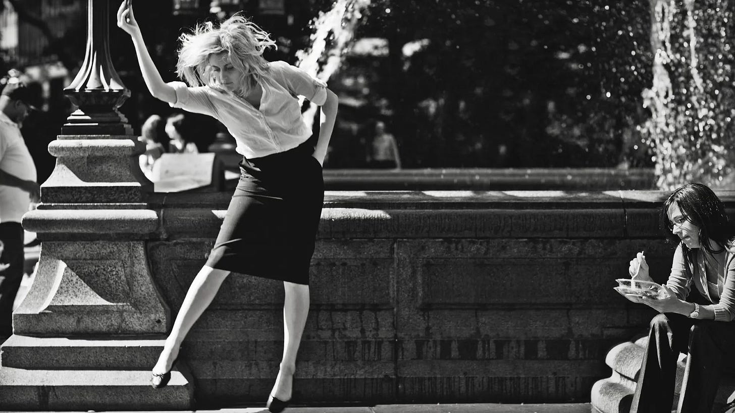 Greta Gerwig in the 2012 film Frances Ha which she co-wrote with director Noah Baumbach.