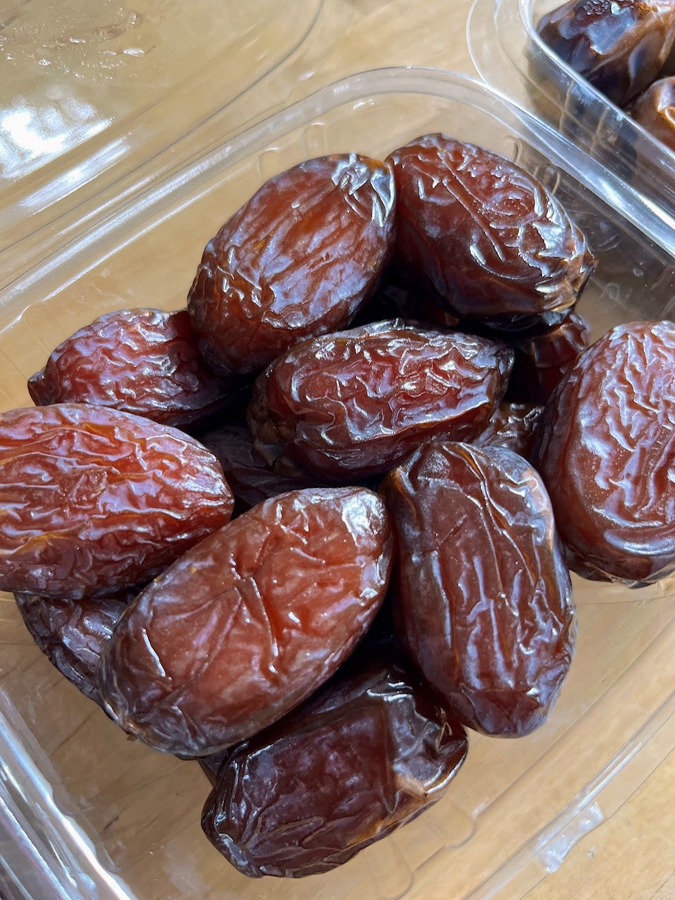 Open container of Medjool dates