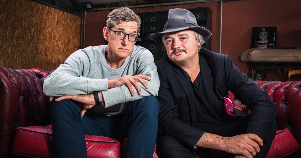 Louis Theroux sits with Pete Doherty