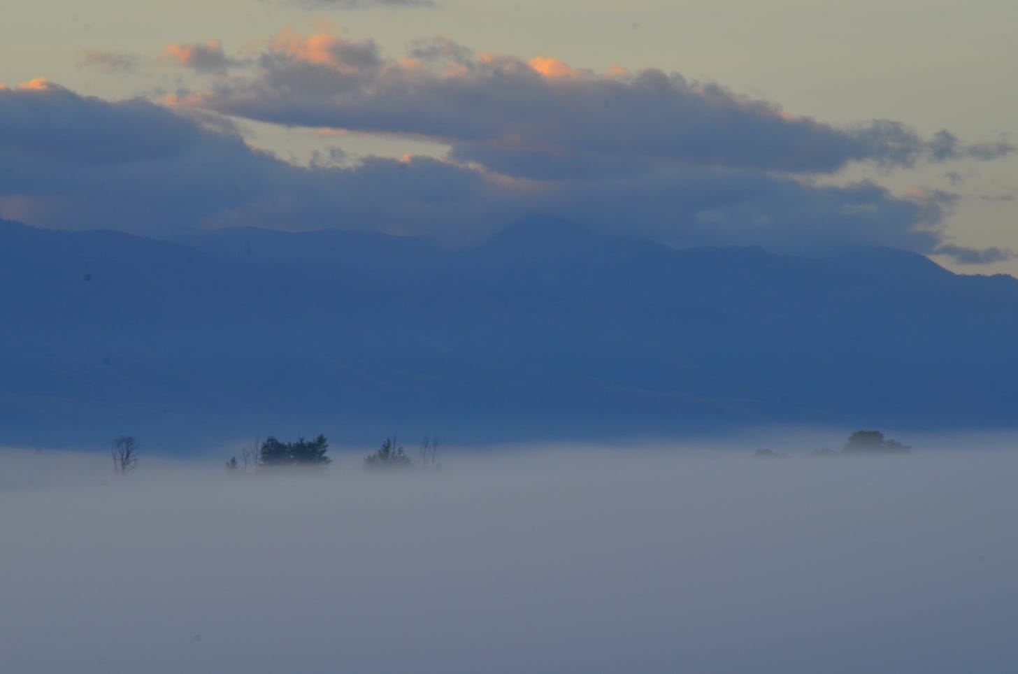 Fog and clouds in Cache Valley Idaho
