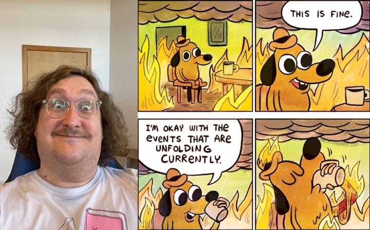 The 'This is Fine' comic turned 10. The Mass. artist behind it says it's  changed his life — for better or worse. - The Boston Globe