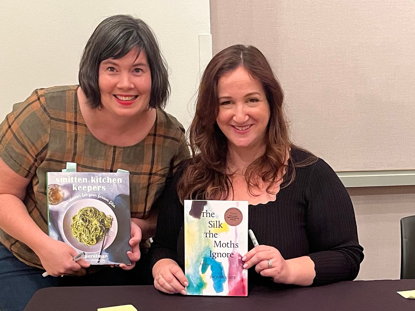 Bronwen Tate and Smitten Kitchen creator Deb Perelman at the Vancouver Writers Festival