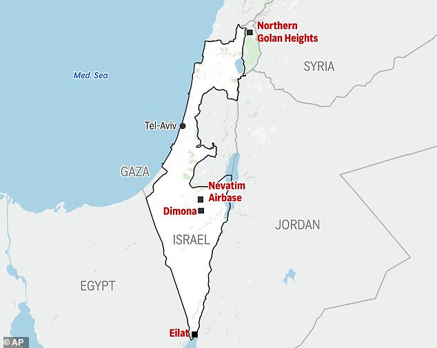 This map shows sites around Israel which the IDF has issued protective warnings to residents