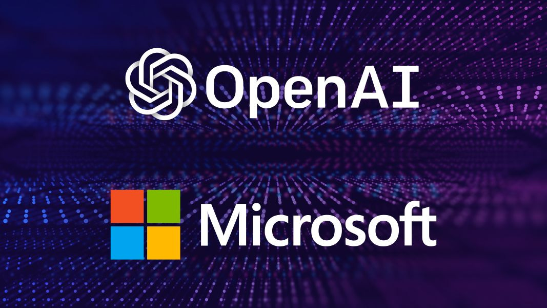 The OpenAI and Microsoft logos next to each other