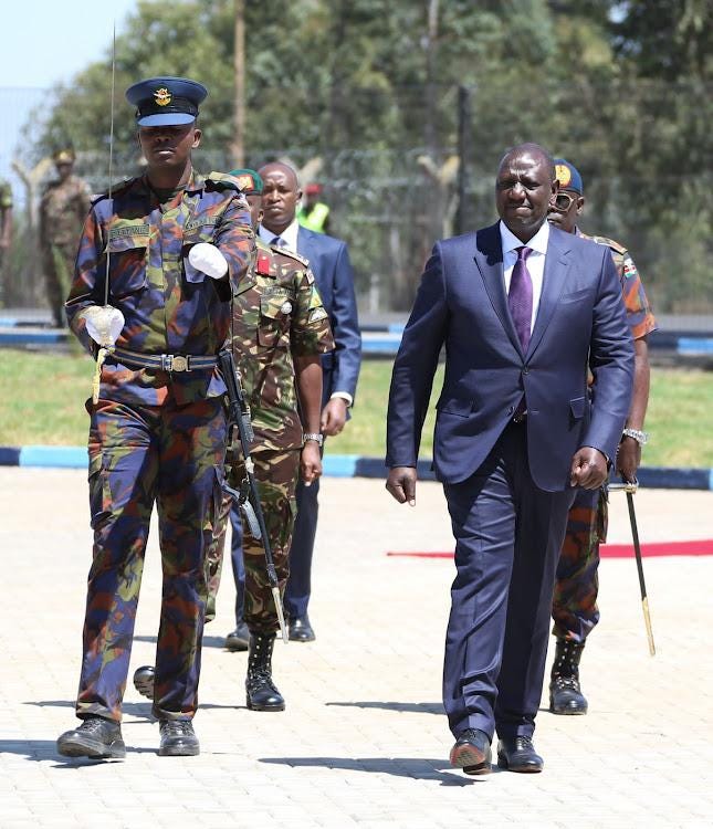 President William Ruto at the Kenya Defence Forces 11th Anniversary function in Laikipia on October 14, 2022.