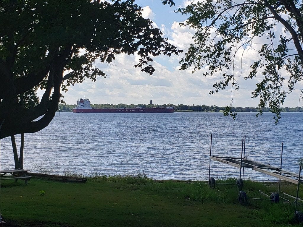 Cargo ship on the St Lawrence