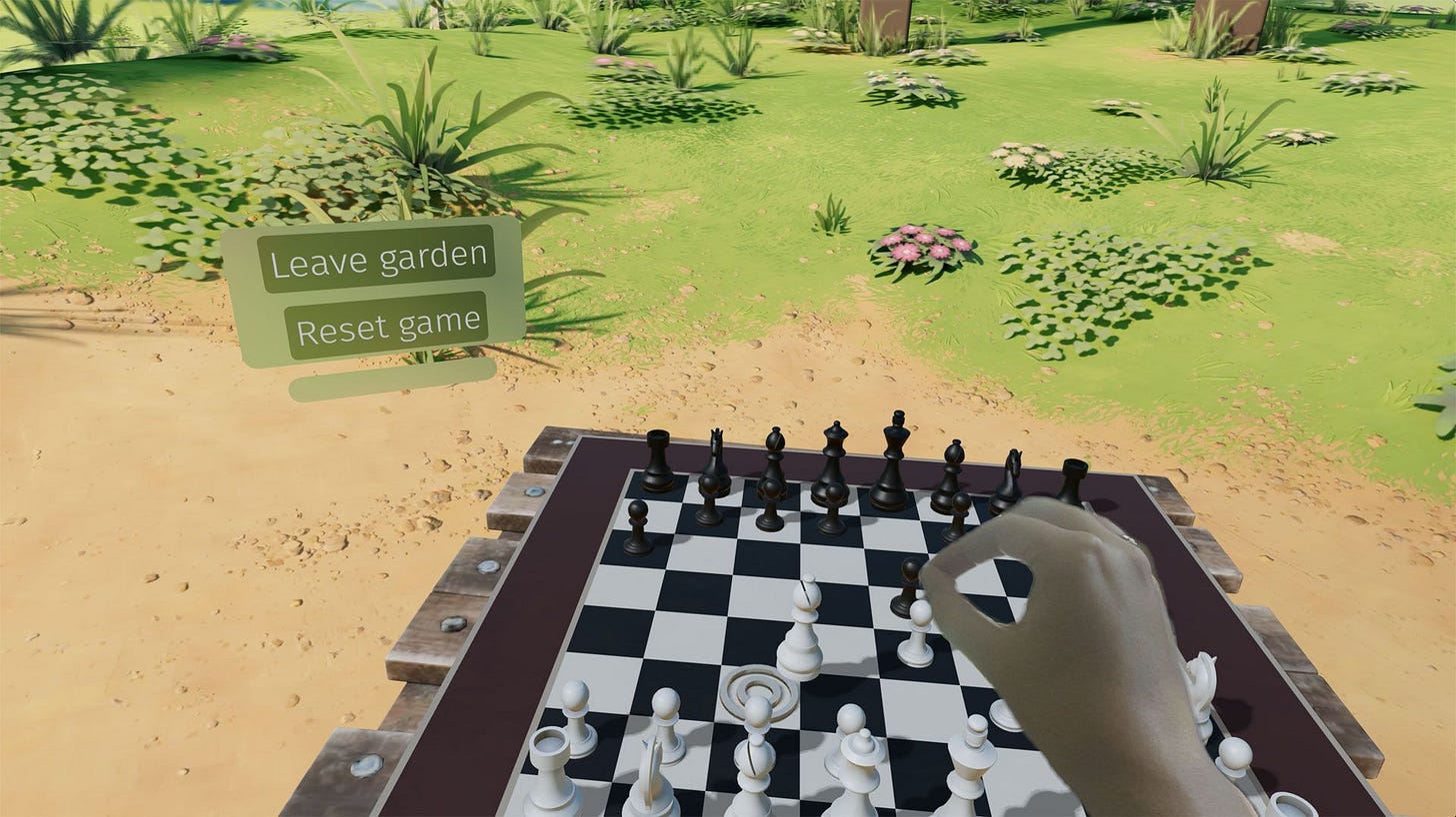 Playing chess in WebXR on VisionOS