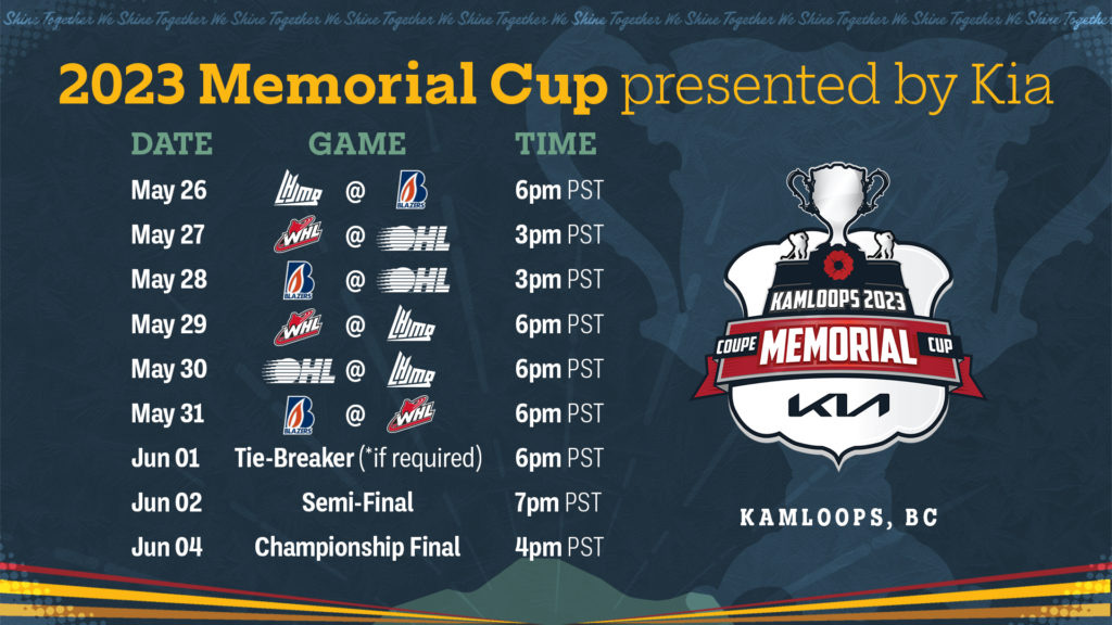 2023 Memorial Cup presented by Kia ticket packages available December 1 -  CHL