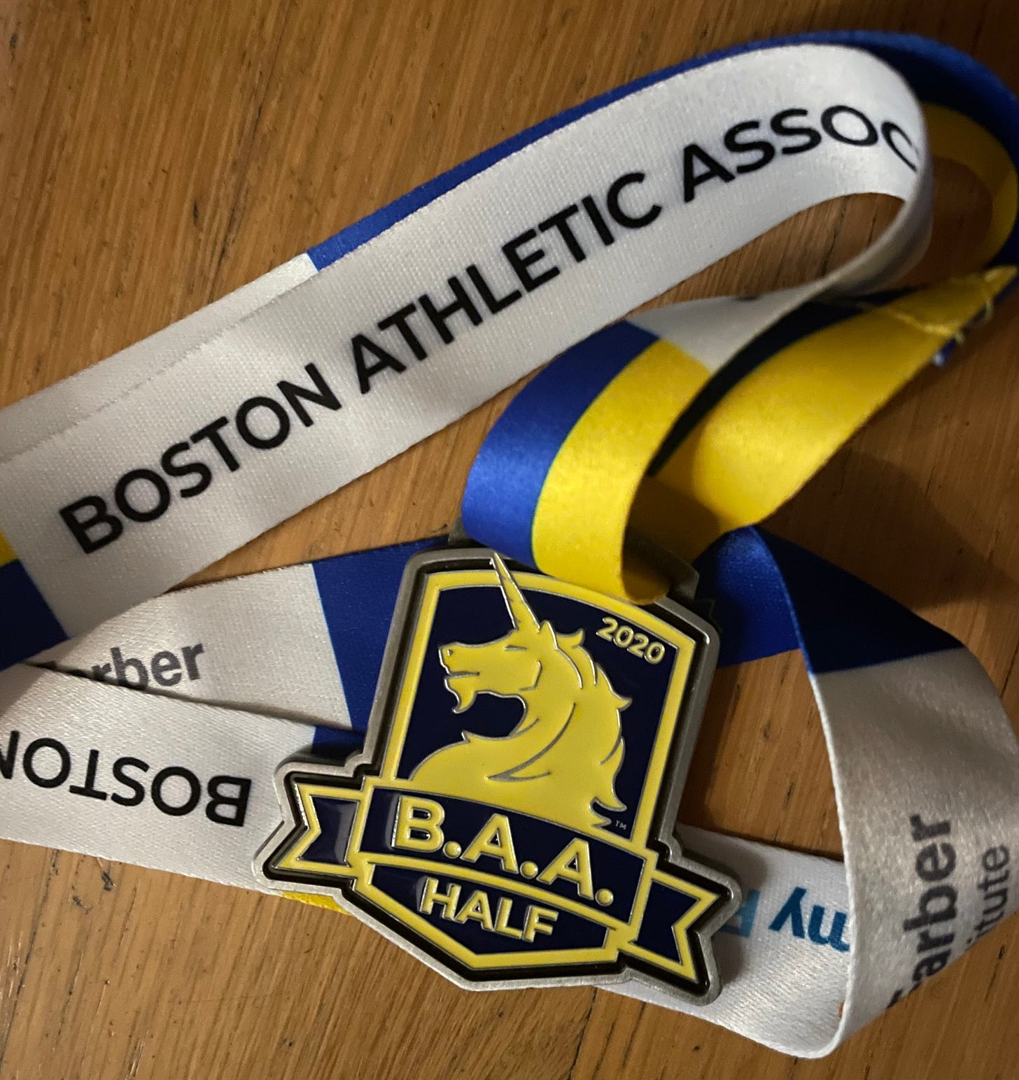 BAA Boston Half Marathon medal
