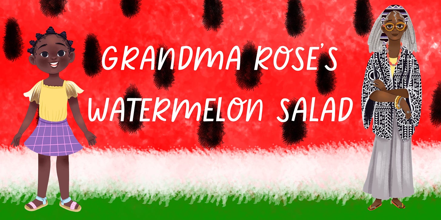 Watermelon Salad - Saturday Magic: A Hoodoo Story Book by Kenda Bell-Spruill and Nyasha Williams - Juneteenth - Kwanzaa - Summer 
