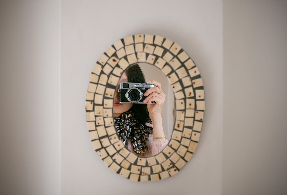 Self portrait in a mirror