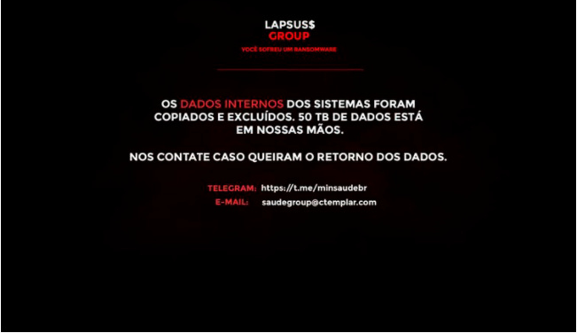 Site do Ministério da Saúde é hackeado e fica fora do ar